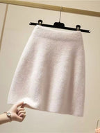Elegant comfort plush mini skirt for stylish and cozy wear, perfect for versatile fashion.
