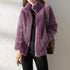 Double Faced Fleece Warm High Neck Sweater Women Cardigan.