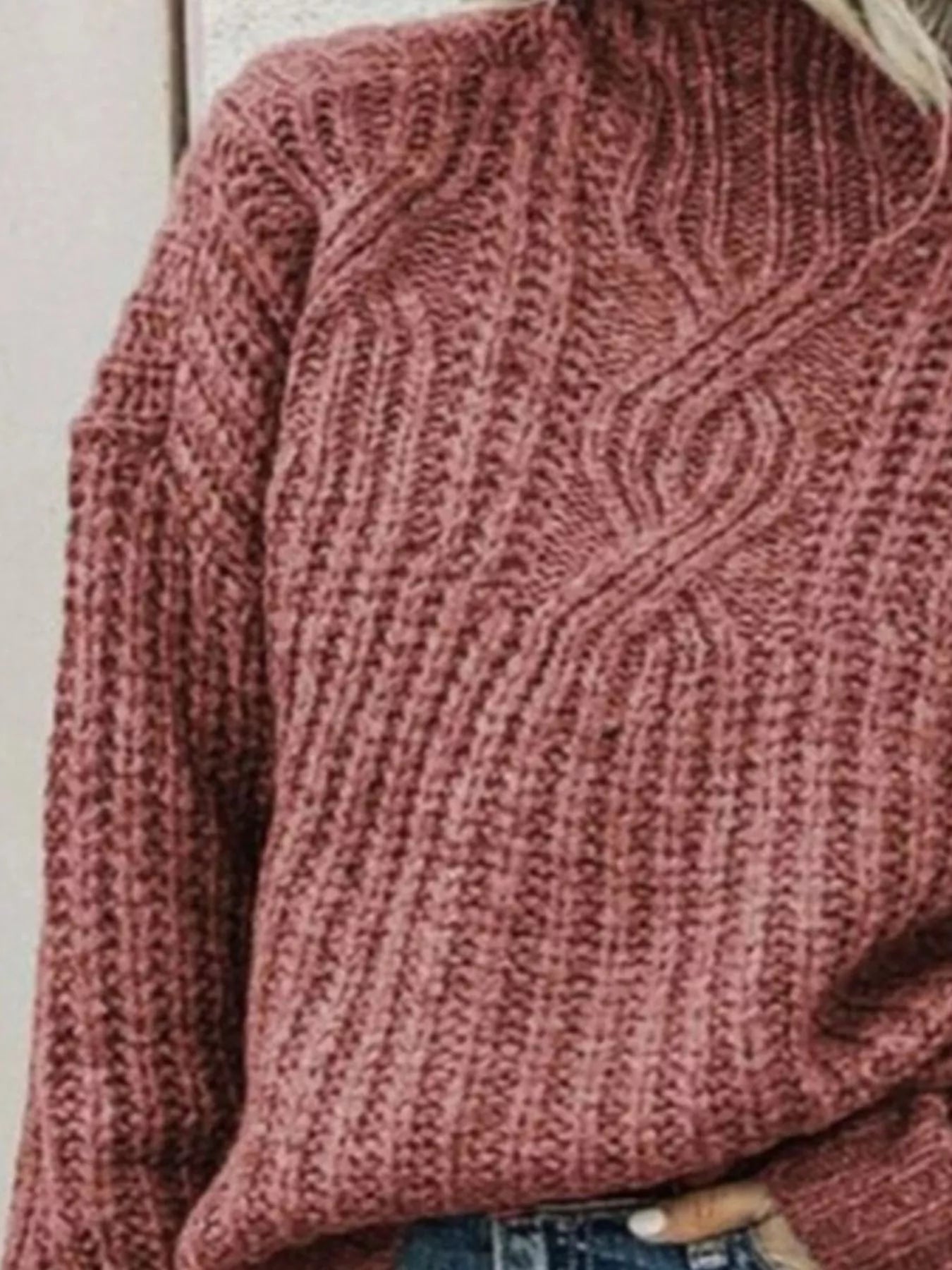 Stylish plus size turtleneck sweater offering warmth and comfort for elegant winter fashion