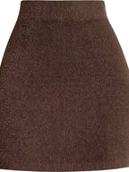 Elegant comfort plush mini skirt for stylish and cozy wear, perfect for versatile fashion.