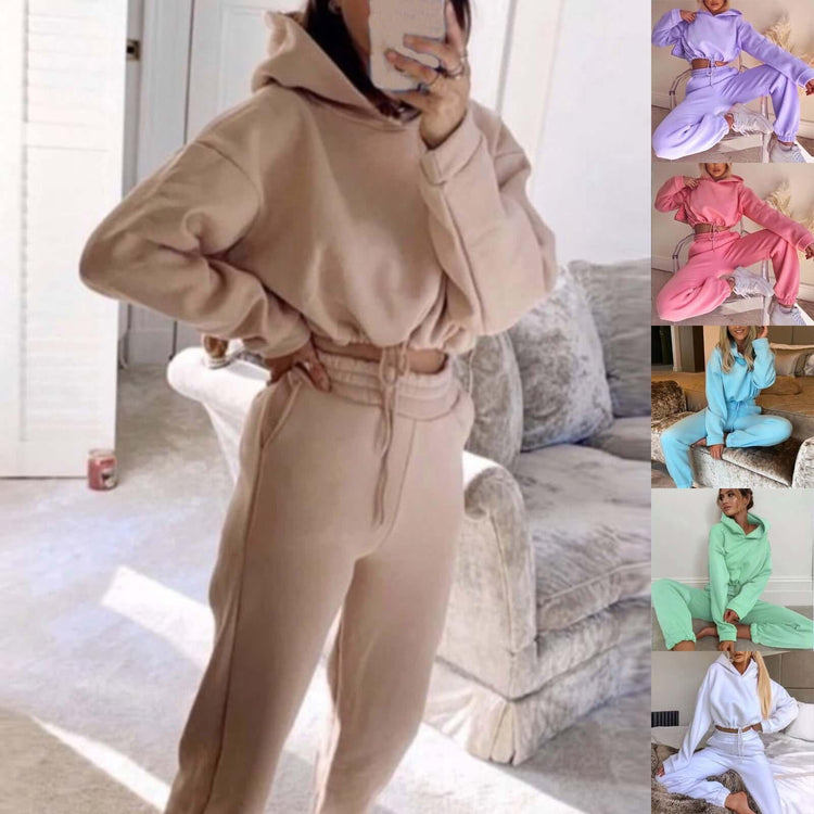 Jogging Suits For Women 2 Piece Sweatsuits Tracksuits Sexy Long Sleeve HoodieCasual Fitness Sportswear.