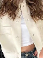 Plus size long sleeve jacket featuring full size coverage, ideal for stylish and comfortable outerwear options.