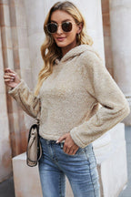 Long Sleeve Fuzzy Hoodie.