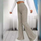 Spring Fashion Elegant Stretch Slim Fit Nude Feel Bell-bottom Pants.