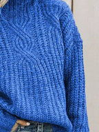 Stylish plus size turtleneck sweater offering warmth and comfort for elegant winter fashion