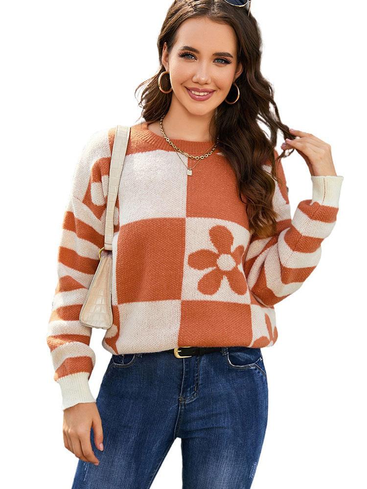 Round Neck Warm Sweater For Women.