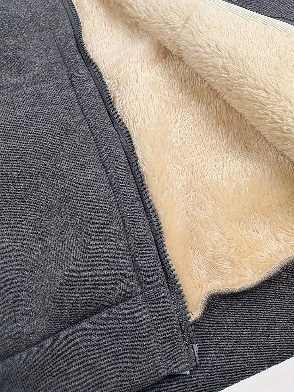Sherpa Lined Zip-Up Hoodie.