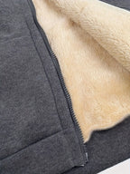 Sherpa Lined Zip-Up Hoodie.