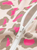 Leopard Print Zip-Up Hoodie.