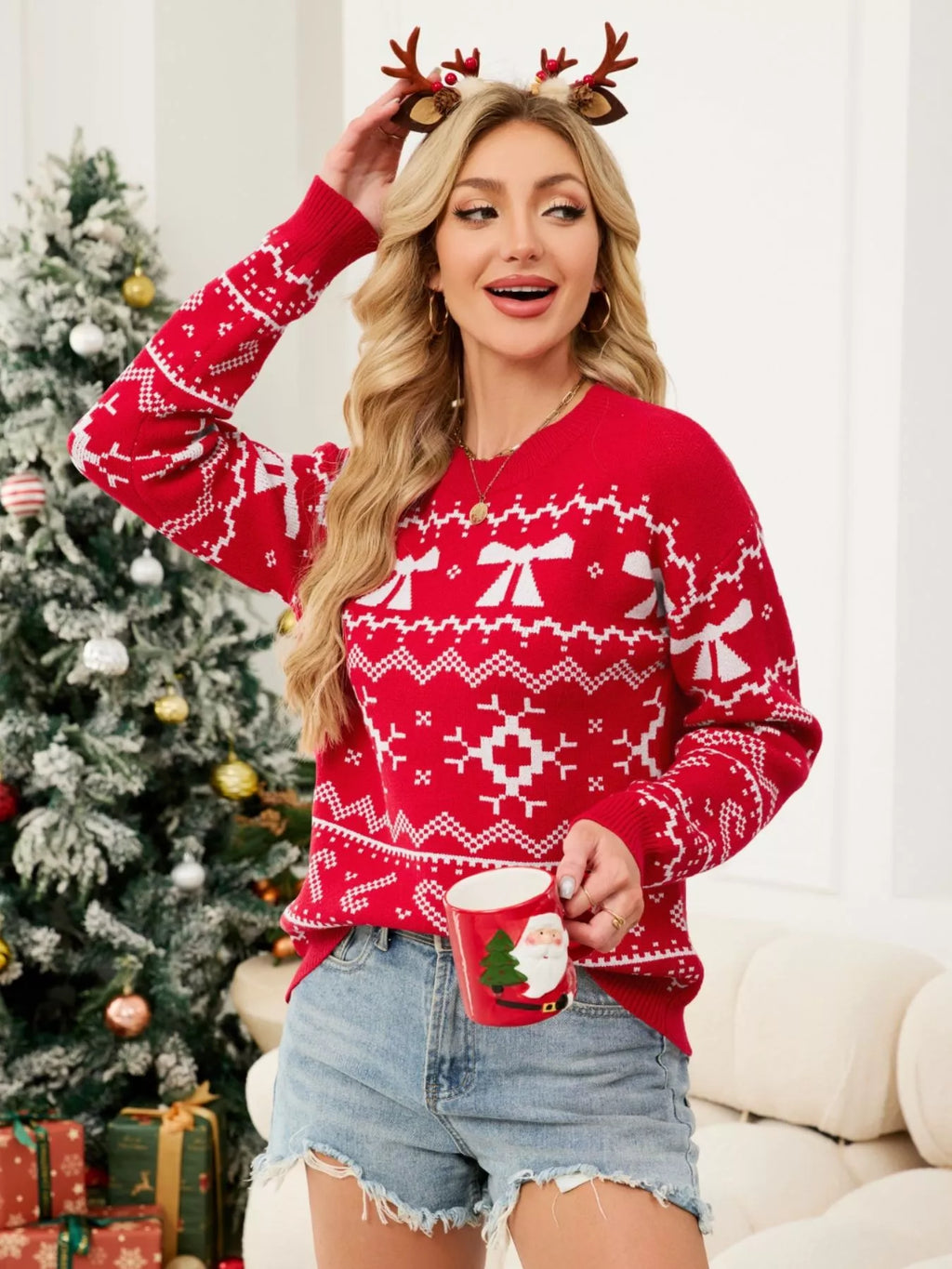 Elegant Christmas sweaters showcasing festive designs and premium quality knitwear for holiday celebrations.
