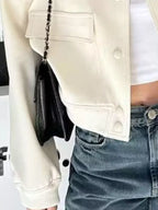 Plus size long sleeve jacket featuring full size coverage, ideal for stylish and comfortable outerwear options.