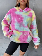 Tie-Dye Plush Fleece Hoodie.
