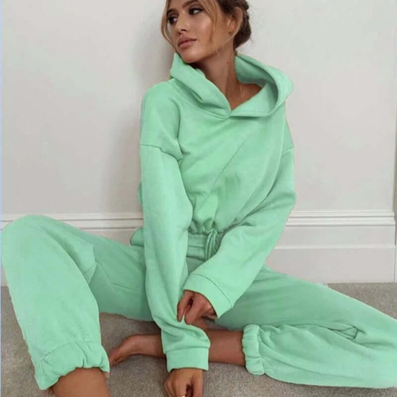 Jogging Suits For Women 2 Piece Sweatsuits Tracksuits Sexy Long Sleeve HoodieCasual Fitness Sportswear.
