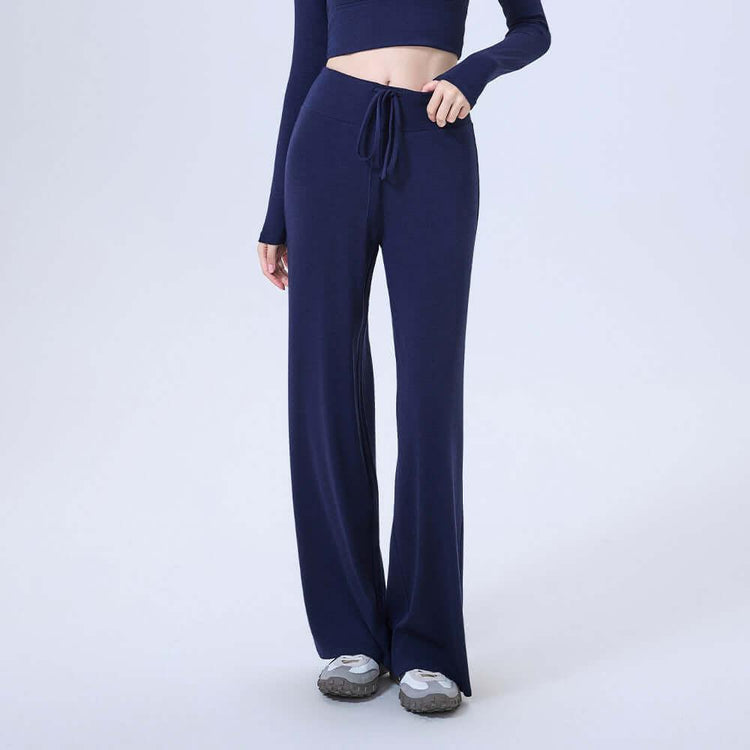 Draping Effect Sports Outdoor Running Yoga Straight-leg Pants.