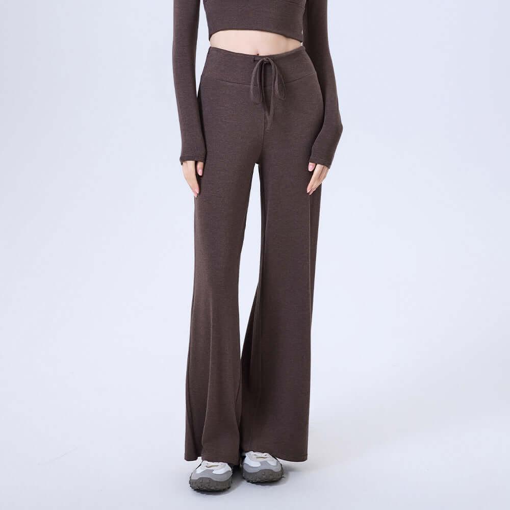 Draping Effect Sports Outdoor Running Yoga Straight-leg Pants.