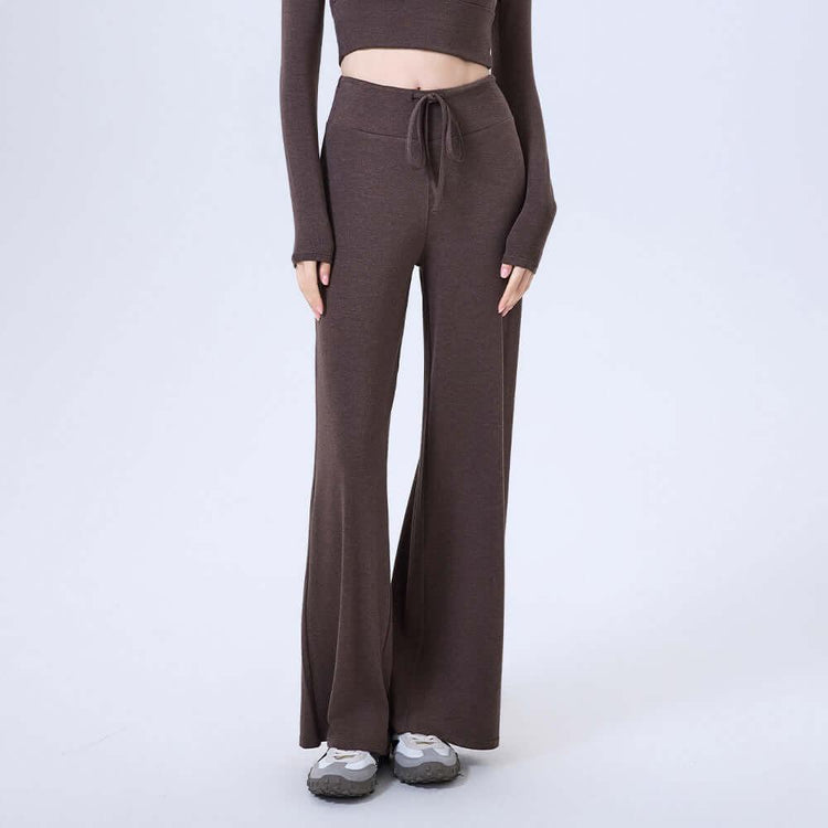 Draping Effect Sports Outdoor Running Yoga Straight-leg Pants.