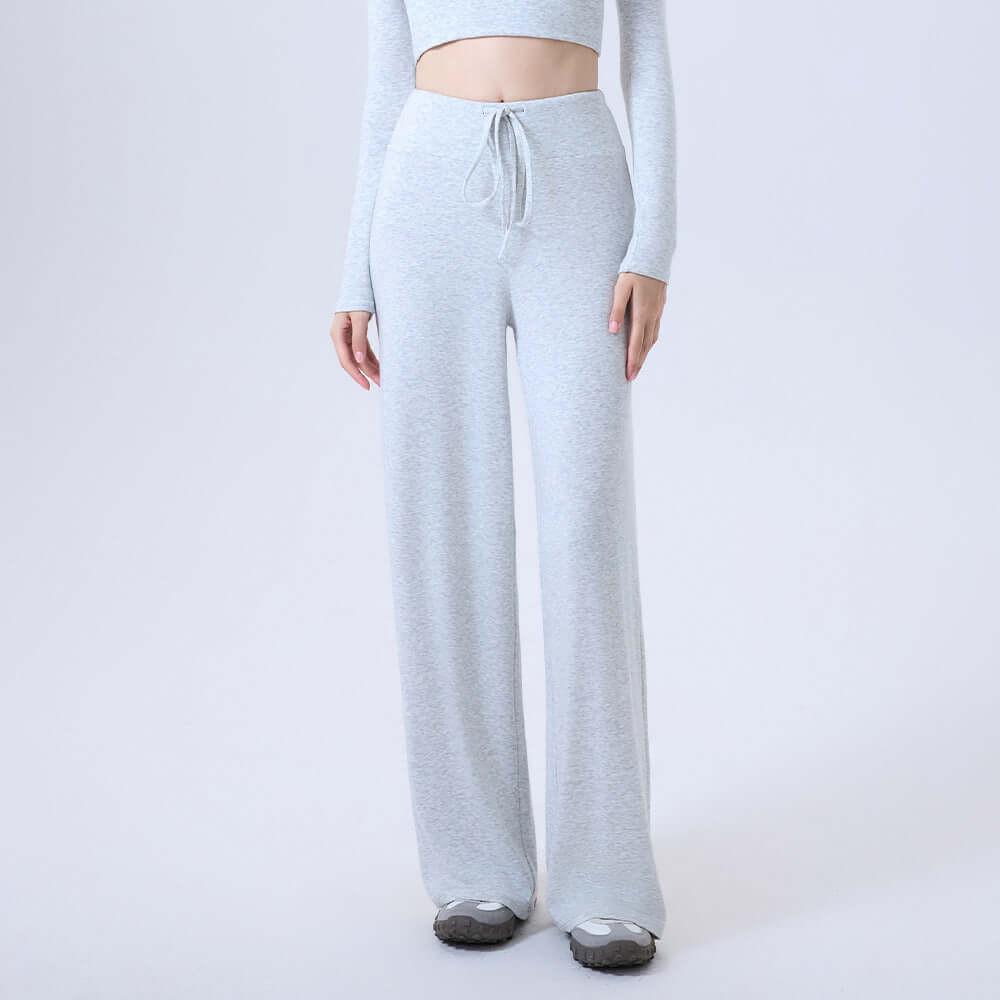 Draping Effect Sports Outdoor Running Yoga Straight-leg Pants.