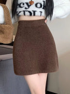 Elegant comfort plush mini skirt for stylish and cozy wear, perfect for versatile fashion.