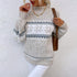 Snowflake Half-Turtleneck Sweater.