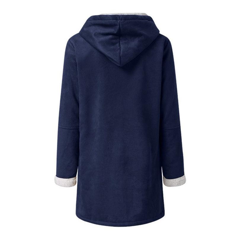 Winter Jackets For Women Sherpa Lined Jacket Women Duffle Toggle Coat Hooded Fleece Jacket.