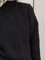 Stylish plus size turtleneck sweater offering warmth and comfort for elegant winter fashion