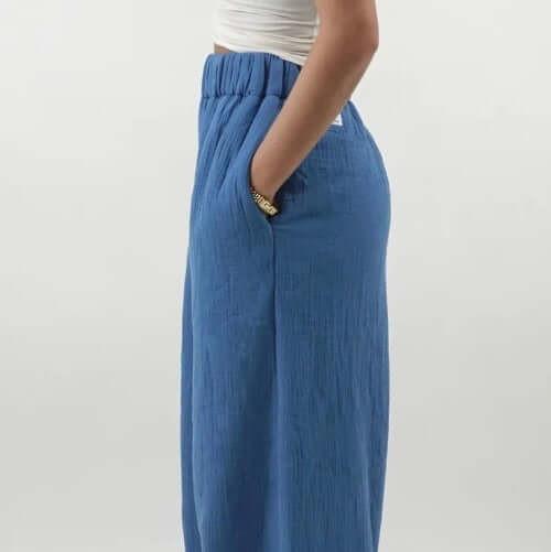 Large Size Summer Silk Ice Wide Leg Pants Women&