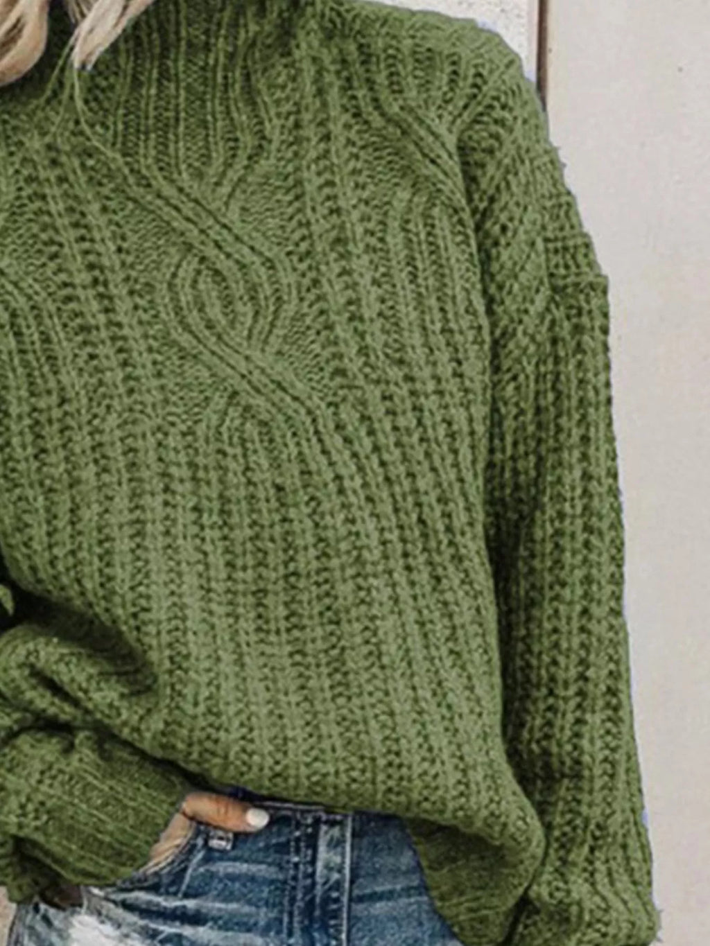 Stylish plus size turtleneck sweater offering warmth and comfort for elegant winter fashion