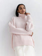 Winter Turtleneck Sweater Ins Solid Color Long Sleeve Pullover Top Women&