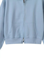 Plus size zip-up hoodie designed for comfort and style, perfect for casual wear and layering