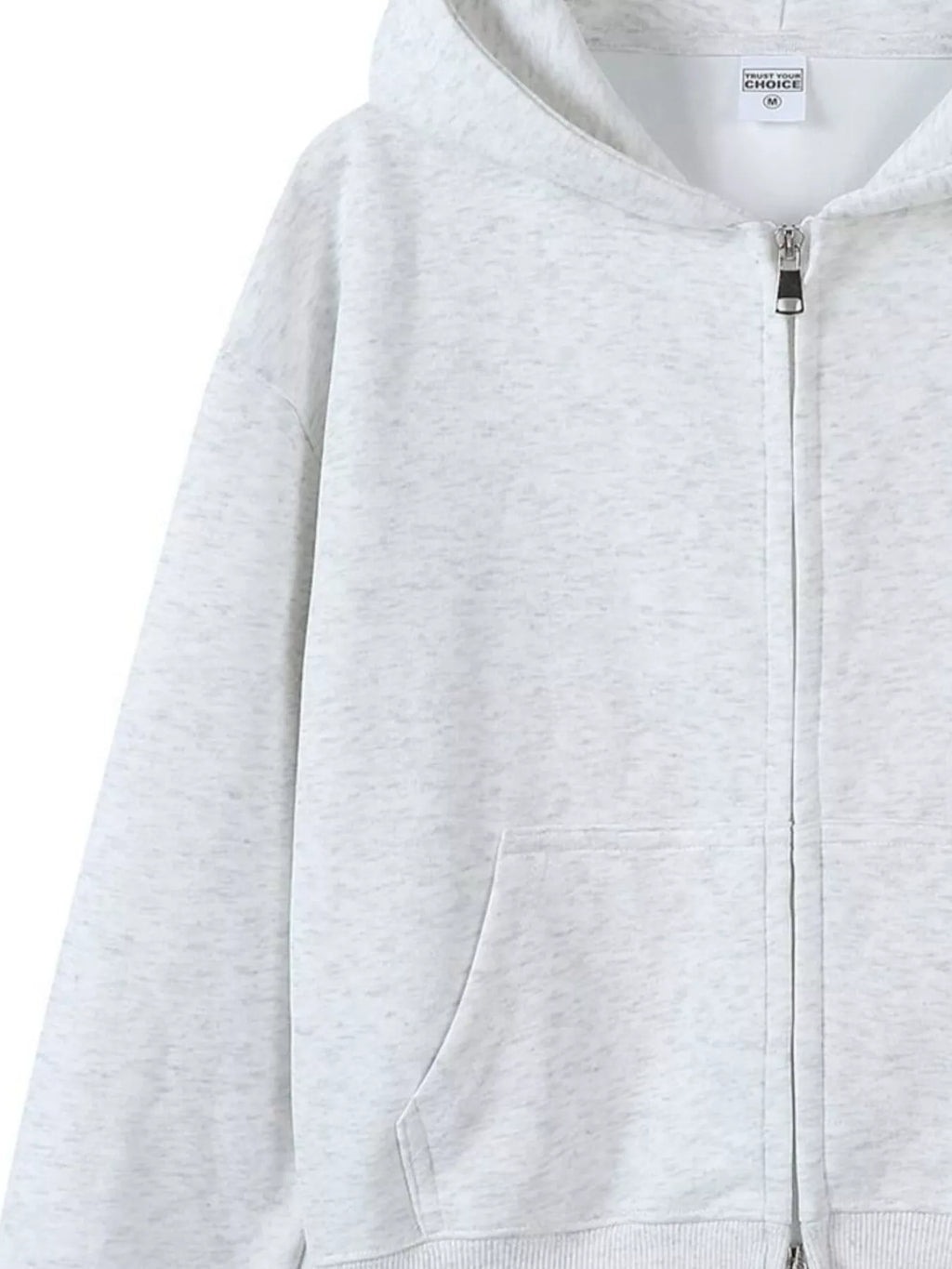 Plus size zip-up hoodie designed for comfort and style, perfect for casual wear and layering