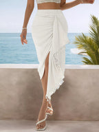 Elegant skirt featuring a stylish tassel design, perfect for sophisticated and chic occasions.