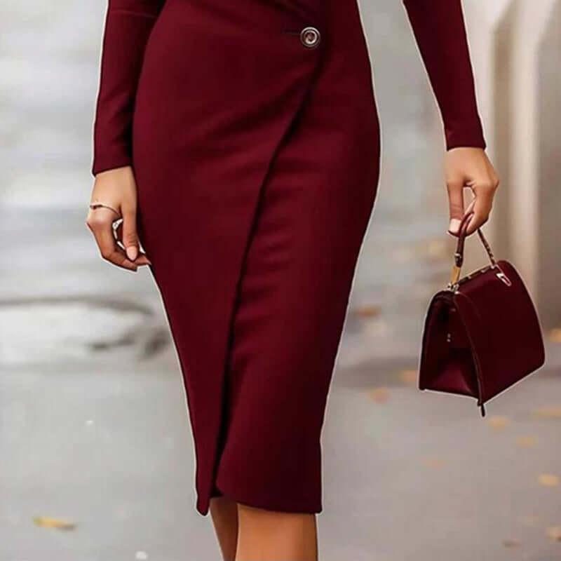 Elegant Wrap Dress.