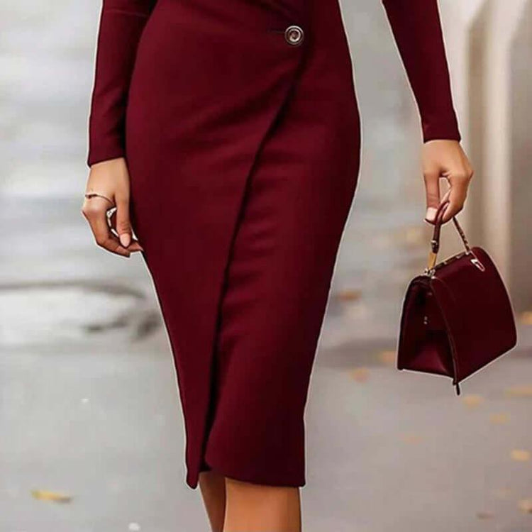 Elegant Wrap Dress.