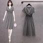 Fashionable Elegant Slim-fit Pleated Ladies Dress