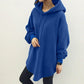 Casual Long Sleeve Pocket Hooded Drawstring Loose Sweatshirt.