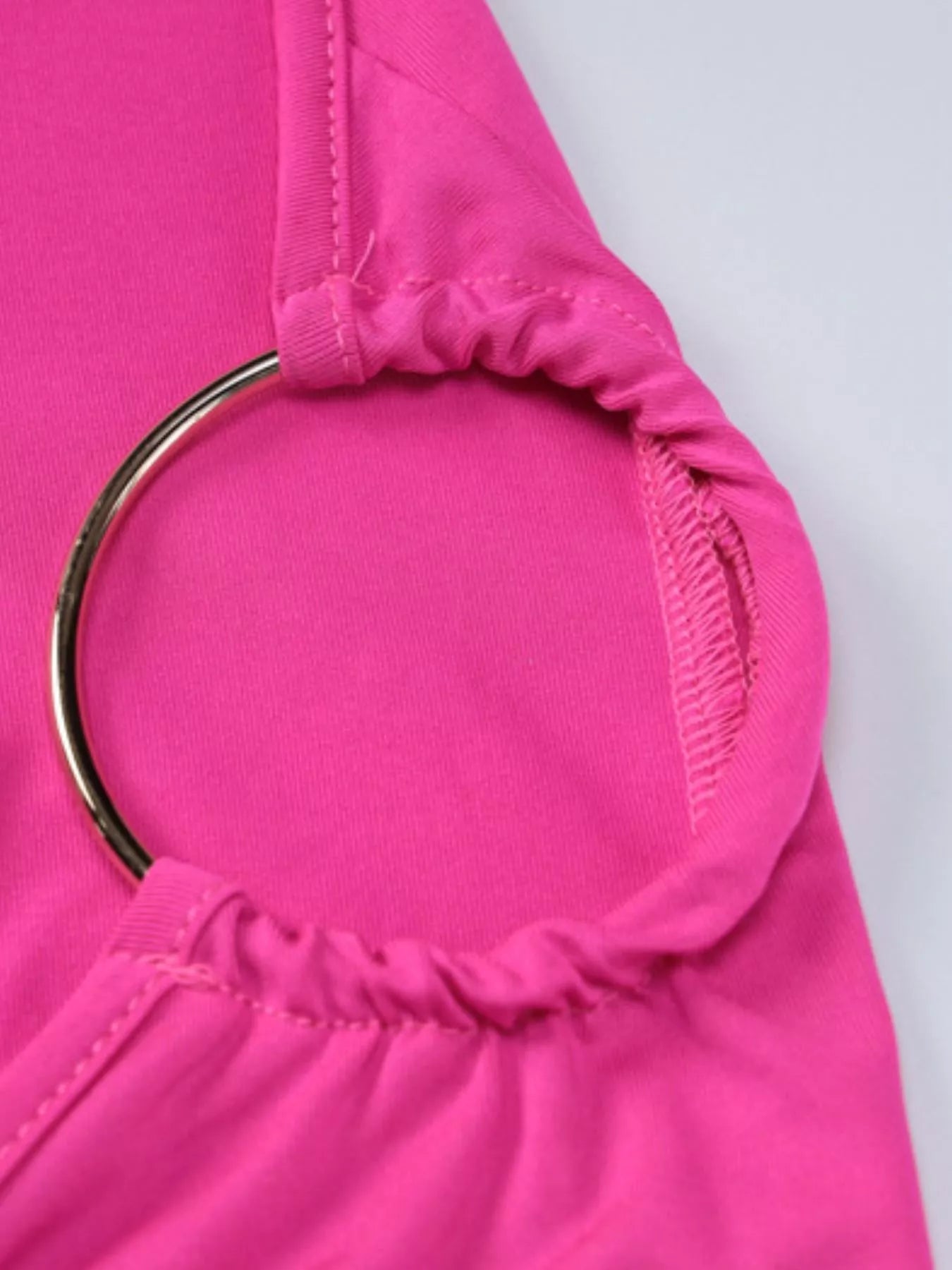 Backless One-Shoulder Ruched Bodycon Maxi Dress.