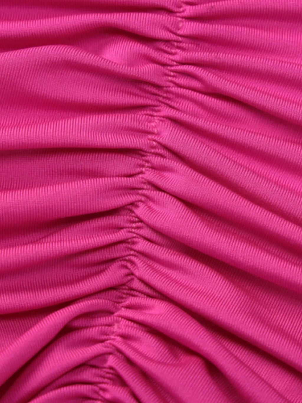 Backless One-Shoulder Ruched Bodycon Maxi Dress.