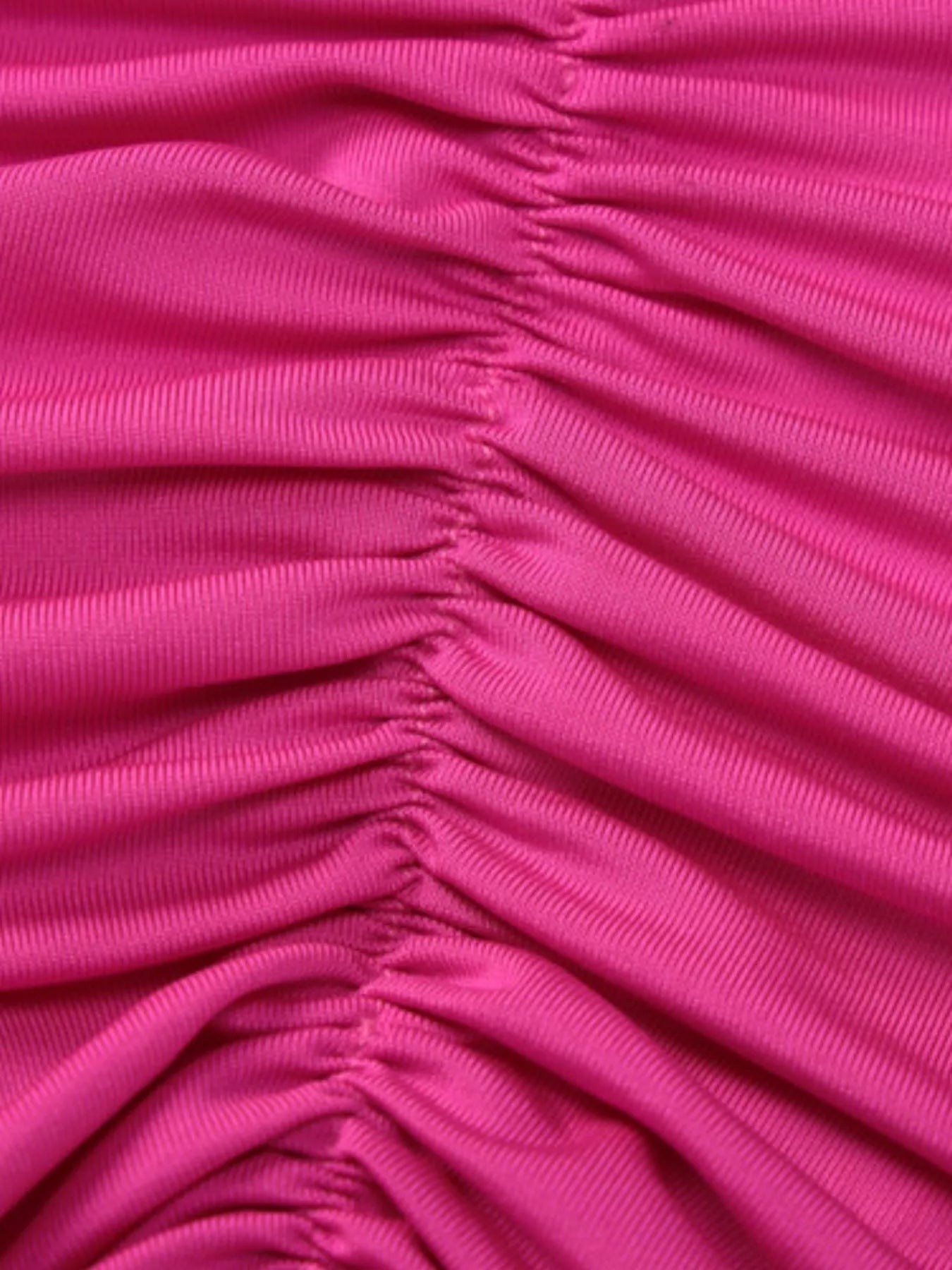 Backless One-Shoulder Ruched Bodycon Maxi Dress.