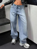 Stylish baggy wide leg jeans for a comfortable and trendy casual look
