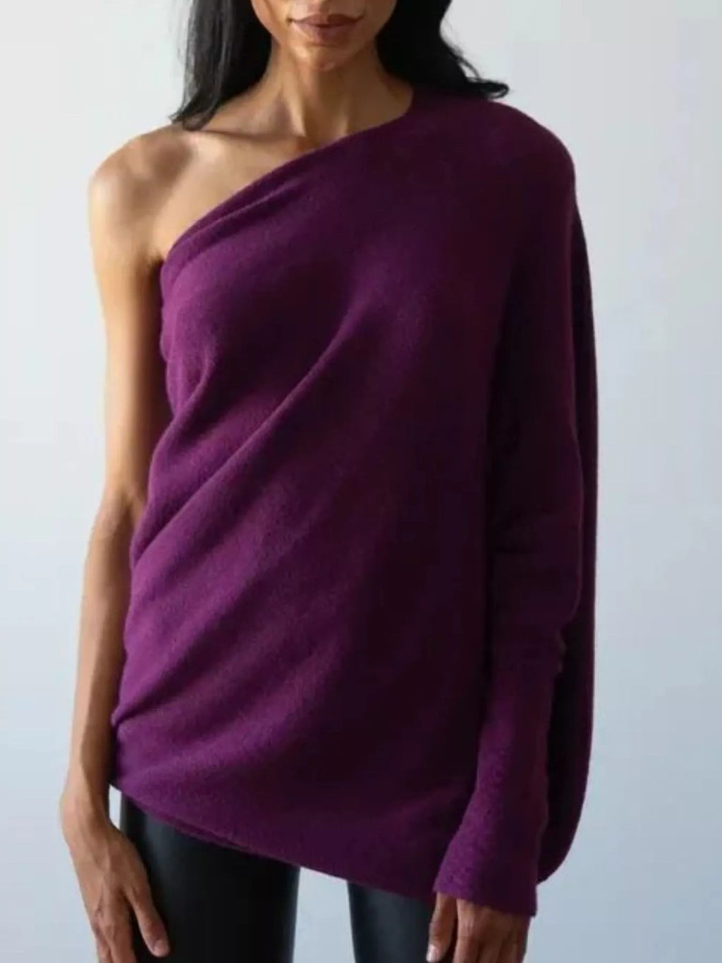 Boat Neck Long Sleeve SweaterKINT TOPS
