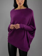 Boat Neck Long Sleeve SweaterKINT TOPS