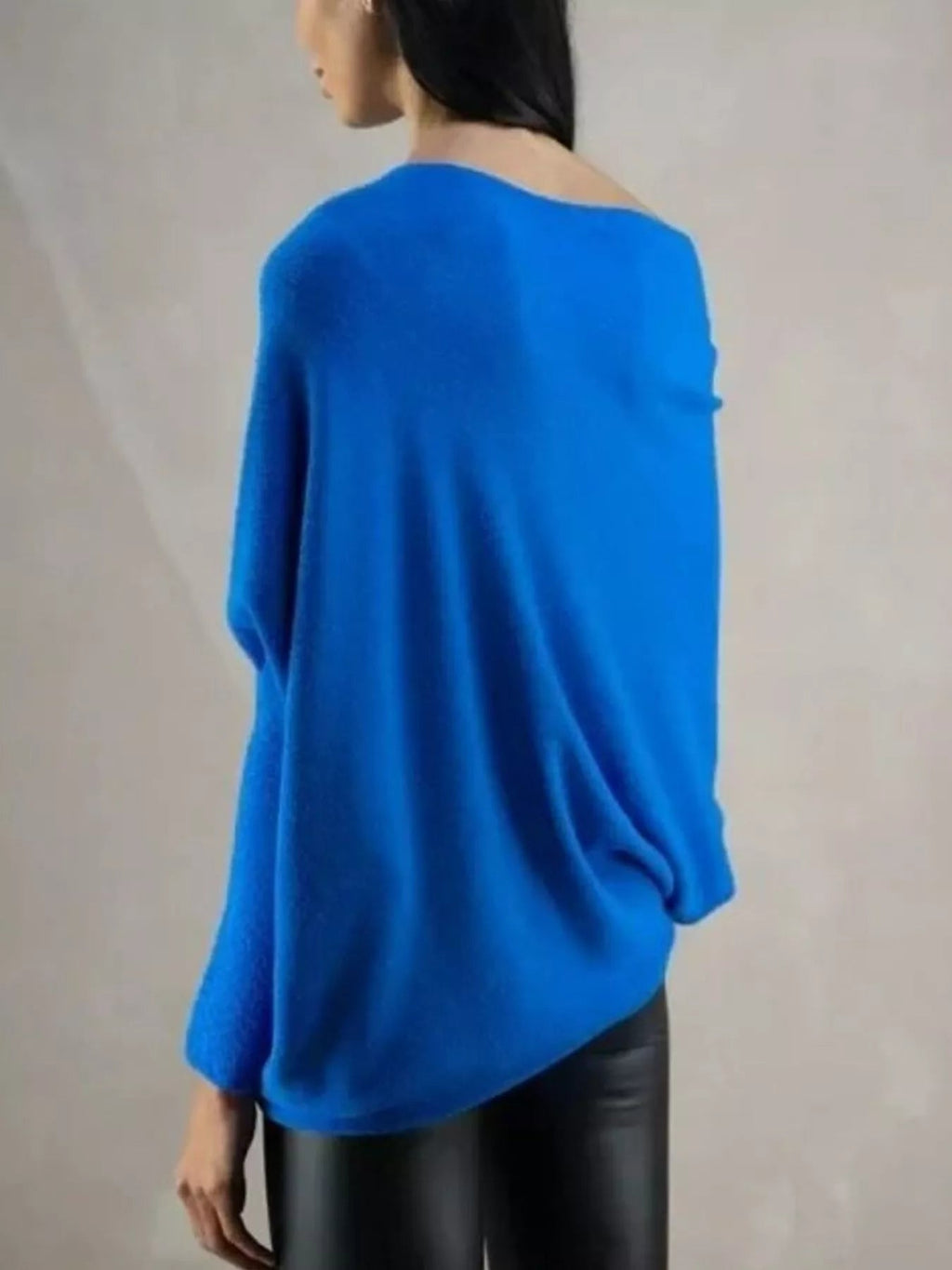 Boat Neck Long Sleeve Sweater.