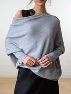 Boat Neck Long Sleeve Sweater.