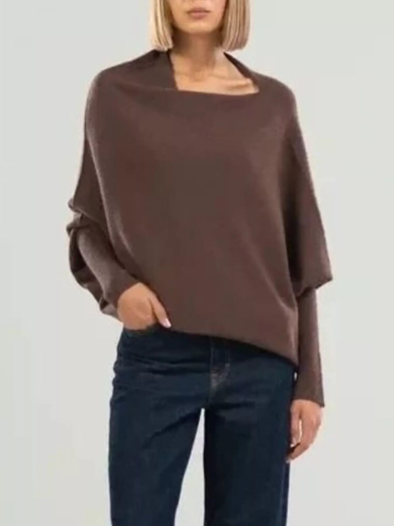 Boat Neck Long Sleeve SweaterKINT TOPS