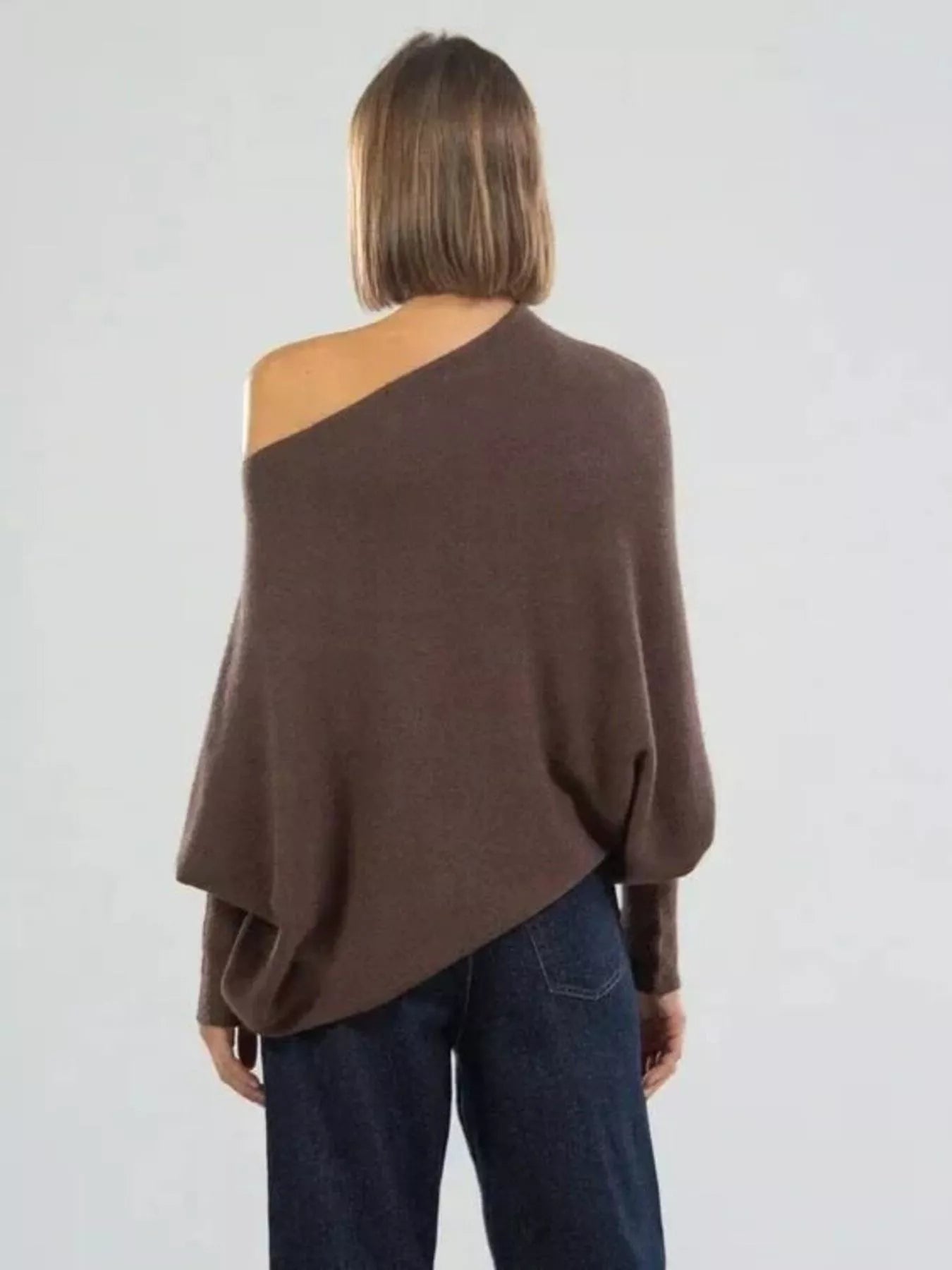 Boat Neck Long Sleeve SweaterKINT TOPS
