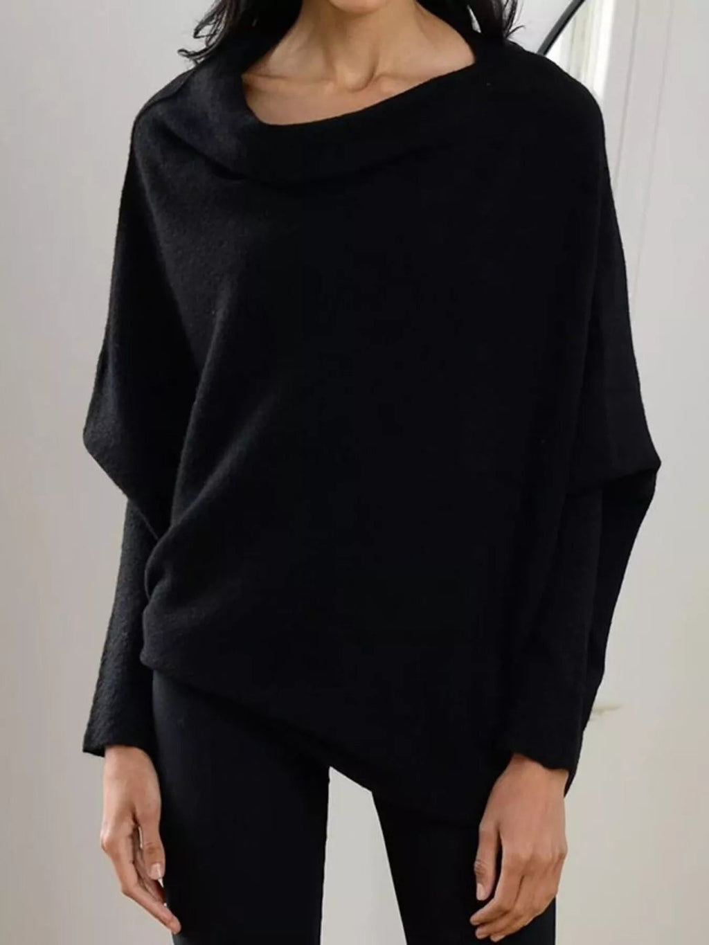 Boat Neck Long Sleeve Sweater.