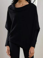 Boat Neck Long Sleeve Sweater.