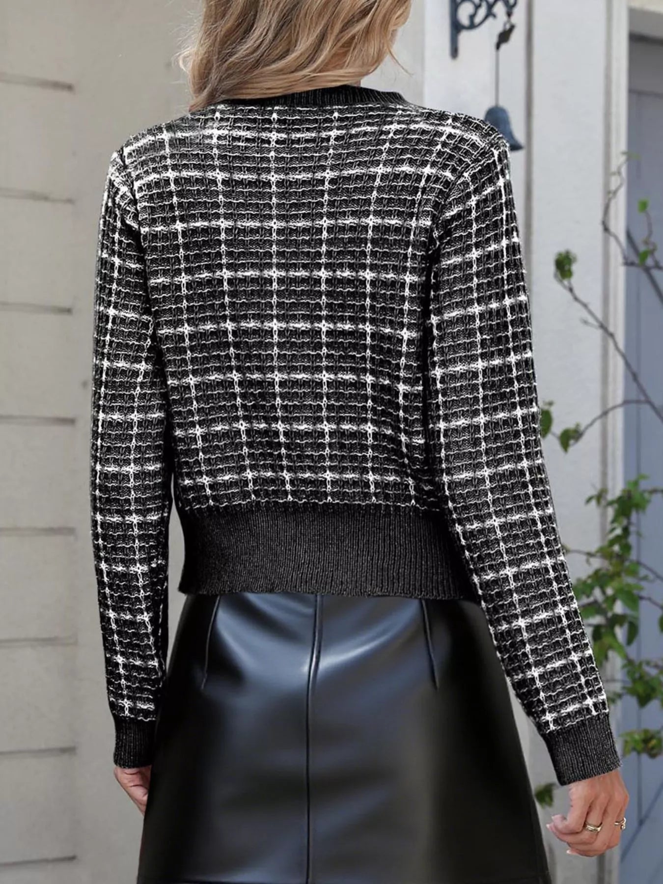 Bow Decor Button Up Cardigan.