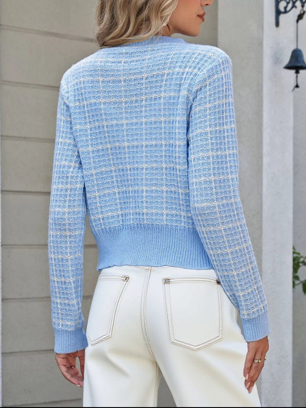 Bow Decor Button Up Cardigan.