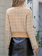 Bow Decor Button Up Cardigan.